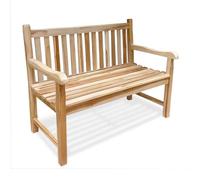 Banc de jardin en bois d'acacia naturel, environ 120 cm de long, bois d'acacia brut, non traité