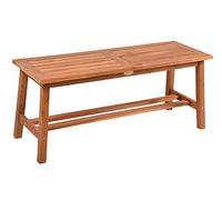 Spetebo Banc de jardin en Acacia Santa Clara 2 places huilé - 100 x 35 cm - Banc sans dossier en bois massif FSC - Tabouret fleur table d'appoint pour extérieur et intérieur