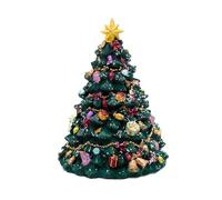 Spetebo Boîte à musique rétro Oh Sapin rotatif - 16 cm - Décoration de sapin de Noël à monter avec musique - Décoration de table de Noël pour Noël, l'Avent, l'hiver, Village de Noël