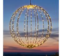 Spetebo Boule lumineuse à suspendre pour l'extérieur 60 cm | 400 LED, minuterie et fiche, blanc extra chaud, filaire, décoration de l'Avent de Noël
