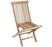 Spetebo Chaise Pliante en Teck Naturel Exclusiv - 90 x 50 cm - en Bois Non traité - Chaise de Jardin Balcon terrasse Pliable
