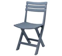Spetebo Chaise pliante robuste en plastique - couleur - chaise de jardin chaise de bistro chaise de balcon chaise de camping bleu clair