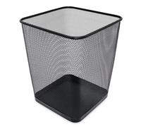 Spetebo Corbeille à papier carrée en métal - Noir - 30 x 25 cm - 16 l | Lot de boîtes de recyclage pour plastique, verre, papier - Poubelle - Système de tri des ordures