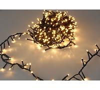Spetebo Guirlande lumineuse LED avec puce et 8 fonctions - pour l'intérieur et l'extérieur - blanc extra chaud 14m - 700 LED