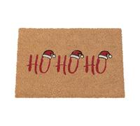 Spetebo Ho Ho Paillasson de Noël en fibres de coco - 60 x 40 cm - Tapis de porte au design de Noël pour l'intérieur et l'extérieur - Paillasson anti-salissures