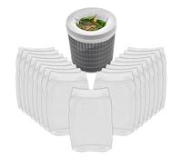 Spetebo Lot de 20 filtres pour skimmer - Blanc | Protège-filtre de piscine, panier skimmer, filet pré-filtre, protection de pompe de piscine