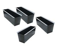 Spetebo Lot de 4 jardinières en métal pour palette européenne - Anthracite - Jardinière de balcon - Bac à plantes