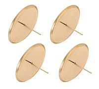 Spetebo Lot de 4 piques de bougies avec épingle en or - 10 cm - Couronne de l'Avent - Bougeoir