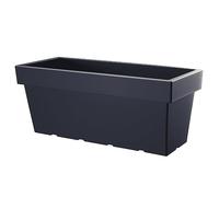 Spetebo Pot de fleurs carré XXL - Anthracite - 80 x 35 cm - En plastique - Grand pot de fleurs - Jardinière d'extérieur - Jardinière