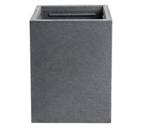 Spetebo Pot de fleurs en plastique - 40 cm/carré - Anthracite | Jardinière colonne, pot de fleurs idéal pour fleurs, plantes, herbes et petits arbustes