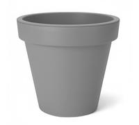 Spetebo Pot de fleurs en plastique, taille L, grand, 48 cm/gris, pot de fleurs rond pour l'extérieur et l'intérieur - pot de jardin, pot de fleurs, conteneur de plantes, cache-pot
