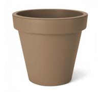 Spetebo Pot de fleurs XXL rond en plastique Ø 58 cm - Moka - Grand pot de jardin pour l'intérieur et l'extérieur - Jardin Pot de fleurs Pot de jardin Cache-pot