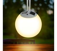 Spetebo Premium Lampe LED Solaire Pendue - 20 cm - Boule Lumineuse à Suspendre avec 4 LED en blanc chaud - Décoration pour Jardin, Balcon, Terrasse