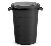 Spetebo Réservoir d'eau de pluie 80 l avec couvercle - Anthracite - Universel - En plastique avec poignées de transport - Pour le jardin