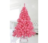 Spetebo Sapin de Noël, artificiel, rose, 120 cm, avec support en métal