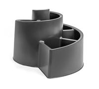 Spetebo Spirale à herbes en plastique anthracite - 52 x 43 cm - Escalier rond avec 6 compartiments - Décoration de jardin - Escargot de fleurs