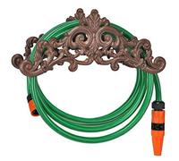 Spetebo Support mural robuste en fonte - Support pour tuyau d'arrosage - Support de tuyau de jardin antique