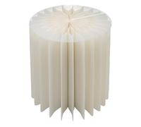 Spetebo Table d'appoint design en papier kraft, blanc, 40 x 40 cm | Table en papier pliable, plateau de table en plastique, colonne de fleurs, piédestal décoratif