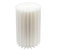 Spetebo Table d'appoint design en papier kraft, blanc, 60 x 40 cm | Table en papier pliable, plateau de table en plastique, colonne de fleurs, piédestal décoratif