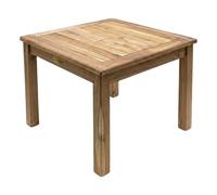 Spetebo Table d'appoint en teck de 50 cm - Non traité - Petite table de jardin en bois massif - Table pour jardin, terrasse, balcon, plantes, fleurs décoratives