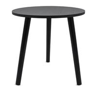 Spetebo Table d'appoint ronde en bois noir avec 3 pieds - 41 x 40 cm - Table à fleurs décorative au design élégant - Table basse - Tabouret à fleurs - Table décorative