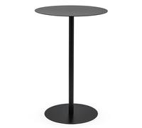 Spetebo Table d'appoint ronde en métal noir mat - Ø 35 cm - Table basse au design table de bistrot - Table de salon, table décorative, table à fleurs, table de téléphone, table de rangement - Table de