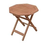 Spetebo Table de jardin pliante en bois d'eucalyptus huilé 50 x 50 cm