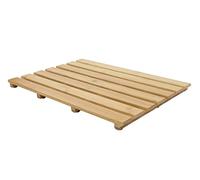Spetebo Tapis de bain en bambou 53 x 35 cm | Antidérapant, bois massif, bois FCS, pour douche, bain, sauna, spa, piscine