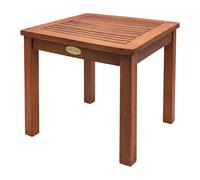 Spetebo Tucson Table d'appoint en bois d'eucalyptus - 44 x 44 cm - Table de jardin en bois massif FSC huilé - Table de balcon rectangulaire en bois massif