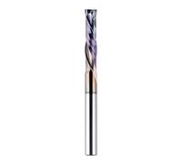 SpeTool Fraise à rainurer hélicoïdale, tige de 6 mm, compression de 32 mm, longueur de coupe extra longue avec revêtement TAC, fraise à rainure Up&Down VHM pour défonceuse à bois CNC