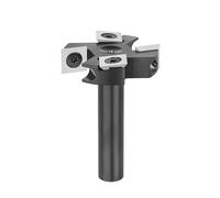 SpeTool Fraise à Surfacer 12mm Diamètre de Tige 45 mm Diamètre de Coupe avec 2+2 Inserts Coupeur de Bois Fraise de Defonceuse a Bois Fraise CNC Fraise de Rabotage Fraise Défonceuse