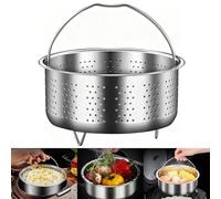 Spetsbst Panier de cuisson à la vapeur rond avec poignée Ø13,8 cm en acier inoxydable 304 Dämpfeinsatz pour casserole, poêle, panier de cuisson pour casseroles, autocuiseur, pour la cuisson à la