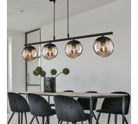 Sphère design plafonnier suspension fumée salon éclairage lampe en verre noir mat