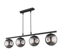 Sphère design plafonnier suspension fumée salon éclairage lampe en verre noir mat