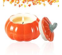 SPHERETRON Bougie parfumée en cire de soja naturelle en forme de citrouille pour l'automne, décoration de citrouille, cadeau pour Thanksgiving et décoration d'Halloween