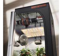 Spider Farmer Grow Tent Kit Complet 3x3x5 Sf-1000 Dimmable Samsung Diodes Grow Tent Complete System 2.3x2.3ft Growing Tent Kit Set 27"X27"X62" avec 4 Pouces Digital Inline Fan Carbon Filter