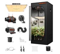 Spider Farmer Grow Tent Kit Complete 3x3x5 SF-1000 Dimmable Samsung Diodes, Grow Tent Complete System 2.3x2.3ft Growing Tent Kit Set 27"x27"x62" with 4 inch Inline Fan Carbon Filter