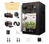 Spider Farmer Kit complet de culture SF4000 LED pour plantes - Spectre complet - Intensité variable - Tente de culture hydroponique - 120 x 120 x 200 cm - Tente de culture hydroponique avec
