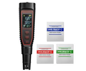 Spider Farmer Kit de test hydroponique 5-en-1 pH/TDS/CE/température/salinité avec capteur haute sensibilité