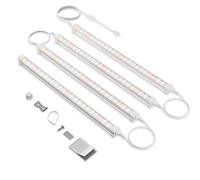 Spider Farmer Lot de 4 lampes LED à spectre complet (3000 K + 5000 K + 660 nm) 40 W (4 x 10 W, équivalent 200 W) avec 3 niveaux de luminosité et fonction de chaînage, étanche IP65, pour plantes