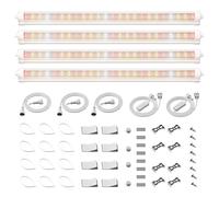 Spider Farmer Lot de 4 lampes LED à spectre complet (3000 K + 5000 K + 660 nm) 40 W (4 x 10 W, équivalent 200 W) avec 3 niveaux de luminosité et fonction de chaînage, étanche IP65, pour plantes
