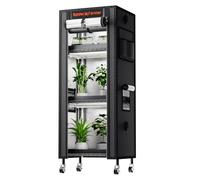 SPIDER FARMER Plant Holder Grow Light Kit, porte - plantes à 4 couches avec 6 lampes LED à spectre complet de 30cm et growtent pour la croissance initiale des plantes de semences 40x30x120cm