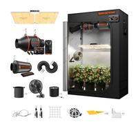 Spider Farmer SF2000 Growbox Set Complet Lampe LED pour Plantes Spectre Complet Lampe de Culture à Intensité Variable Samsung LM301B LEDs Grow Kit Complet 60x120x180cm Hydroponique 1680D Grow Tent