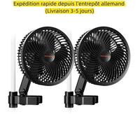 Spider Farmer Ventilateur Clip 6"" Moteur EC WiFi 10 Vitesses IP54 Oscillation Tente de Culture, 2PCS