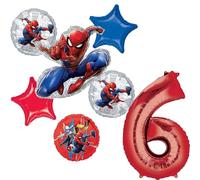 Spider-Man Lot de 7 ballons pour 6e anniversaire