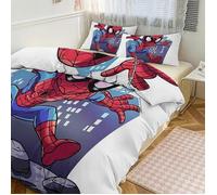 Spiderman Ensembles de literie pour enfants Hommes Femmes Pleine taille 3pcs 1 housse de couette et 2 taies d’oreiller-xp 140*200cm