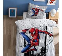 Parure de lit enfant 100% Coton - SPIDERMAN HERO - Blanc - 140x200+63x63cm