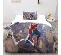 Spiderman Parure De Lit D Imprim¿¿ En Microfibre Avec Movie Housse De Couette Et Fermeture ¿¿Clair - Linge De Lit Pour Enfants Et Adolescents Single£¿Xcm