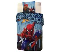 SPIDERMAN-SPIDER-MAN-MARVEL-DISNEY- PARURE DE LIT- HOUSSE DE COUETTE 140X200 CM + TAIE - 65X65 CM-NEUF-COTON.