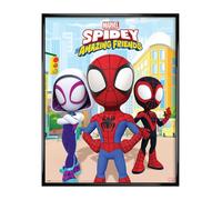 Spidey and His Amazing Friends Mini poster encadré Power of 3 Noir brillant 40 x 50 cm